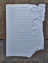 Load image into Gallery viewer, Babylonian cuneiform Culinary recipes Sculpture www.Neo-Mfg.com Mesopotamia Museum Reproduction