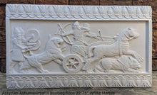 Load image into Gallery viewer, Assyrian Ashurnasirpal II hunting lions Carving sculpture wall plaque 22.75" www.Neo-Mfg.com