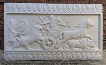 Load image into Gallery viewer, Assyrian Ashurnasirpal II hunting lions Carving sculpture wall plaque 22.75" www.Neo-Mfg.com