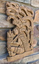 Load image into Gallery viewer, Aztec Mayan offering god corn serpent wall Sculpture plaque www.Neo-Mfg.com Home decor 14"