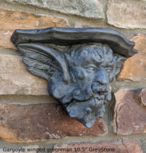 Load image into Gallery viewer, Gargoyle winged greenman shelf sculpture wall plaque www.NEO-MFG.com 10.5"