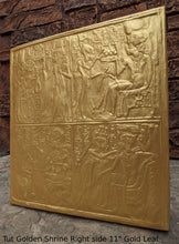 Load image into Gallery viewer, History Egyptian King Tutankhamun Tut Golden Shrine Right side Plaque Sculpture 11" www.Neo-Mfg.com home decor Museum Reproduction h6