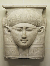 Load image into Gallery viewer, Egyptian Hathor Capital Relief fragment head bust wall plaque art Sculpture 12&quot; www.Neo-Mfg.com Museum reproduction
