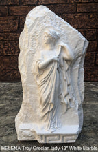 Load image into Gallery viewer, Roman Greek HELENA Troy Grecian lady fragment Stone Carving Sculpture Wall Frieze 13" tall made in USA www.Neo-Mfg.com