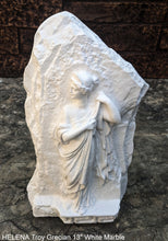 Load image into Gallery viewer, Roman Greek HELENA Troy Grecian lady fragment Stone Carving Sculpture Wall Frieze 13" tall made in USA www.Neo-Mfg.com