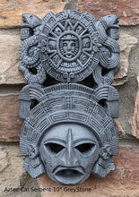 Load image into Gallery viewer, History Aztec Maya Artifact mask Sun Stone & Serpents Sculpture Statue 10" Tall www.Neo-Mfg.com