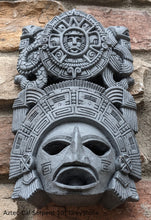 Load image into Gallery viewer, History Aztec Maya Artifact mask Sun Stone & Serpents Sculpture Statue 10" Tall www.Neo-Mfg.com