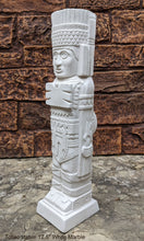 Load image into Gallery viewer, Toltec warrior Mesoamerican MAYAN AZTEC Sculptural statue stele 12.5" www.Neo-Mfg.com
