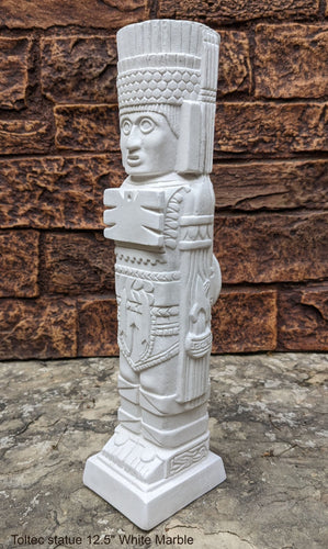 Toltec warrior Mesoamerican MAYAN AZTEC Sculptural statue stele 12.5