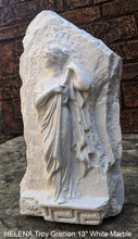 Load image into Gallery viewer, Roman Greek HELENA Troy Grecian lady fragment Stone Carving Sculpture Wall Frieze 13" tall made in USA www.Neo-Mfg.com