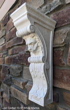 Load image into Gallery viewer, Lion Face narrow thin Corbel scroll bracket Architectural accent 13.5" www.Neo-Mfg.com Home decor
