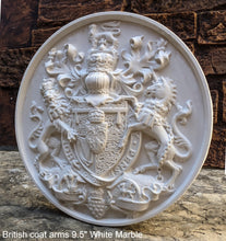 Load image into Gallery viewer, Coat Arms British lion & unicorn horse sculpture wall plaque www.NEO-MFG.com 9.5"