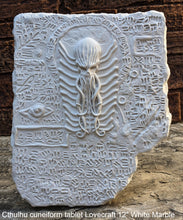 Load image into Gallery viewer, Cthulhu cuneiform tablet sculpture wall plaque www.NEO-MFG.com 12&quot; Lovecraft artifact
