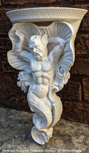 Load image into Gallery viewer, Griffin Gargoyle wall Shelf Rare Handmade Huge Mermaid Bracket Wall Sculpture Sconce www.NEO-MFG.com 16"