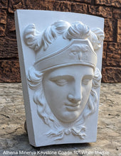 Load image into Gallery viewer, Athena Minerva Keystone Coade 1794 Portrait Face Wall Plaque Sculpture Fragment 10" Museum Quality www.Neo-Mfg.com