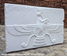 Load image into Gallery viewer, Assyrian Ahura Mazda Faravahar Persian Persepolis art Wall Sculpture 14" www.Neo-Mfg.com