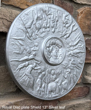 Load image into Gallery viewer, Roman Greek Royal disc Parthenon plate shield Sculptural wall relief plaque www.Neo-Mfg.com 13" museum reproduction