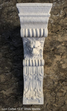 Load image into Gallery viewer, Lion Face narrow thin Corbel scroll bracket Architectural accent 13.5&quot; www.Neo-Mfg.com Home decor
