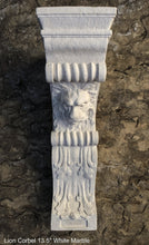 Load image into Gallery viewer, Lion Face narrow thin Corbel scroll bracket Architectural accent 13.5" www.Neo-Mfg.com Home decor