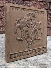 Load image into Gallery viewer, Assyrian Persian confronted ibexes Persepolis carvings Sculpture reproduction art 8" www.Neo-Mfg.com Museum Reproduction