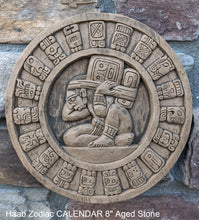 Load image into Gallery viewer, MAYAN AZTEC Haab Zodiac CALENDAR Sculptural wall relief plaque 8" www.Neo-Mfg.com