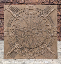 Load image into Gallery viewer, Egyptian Dendera Zodiac CALENDAR Sculptural wall relief plaque 12" Museum Quality www.Neo-Mfg.com