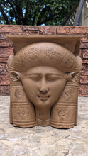 Load image into Gallery viewer, Egyptian Hathor Capital Relief fragment head bust wall plaque art Sculpture 12" www.Neo-Mfg.com Museum reproduction