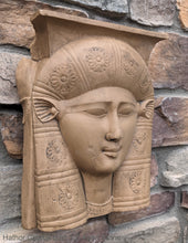 Load image into Gallery viewer, Egyptian Hathor Capital Relief fragment head bust wall plaque art Sculpture 12" www.Neo-Mfg.com Museum reproduction