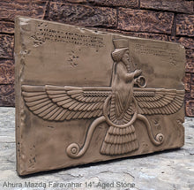Load image into Gallery viewer, Assyrian Ahura Mazda Faravahar Persian Persepolis art Wall Sculpture 14" www.Neo-Mfg.com