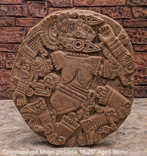 Load image into Gallery viewer, Aztec Maya Artifact Coyolxauhqui Moon goddess Sculpture Statue 16.25" Tall www.Neo-Mfg.com home decor art