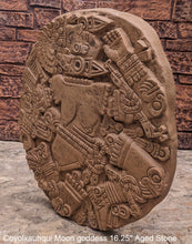 Load image into Gallery viewer, Aztec Maya Artifact Coyolxauhqui Moon goddess Sculpture Statue 16.25" Tall www.Neo-Mfg.com home decor art