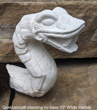 Load image into Gallery viewer, Serpent Quetzalcoaltl standing Aztec Maya Artifact Carved Sculpture Statue 10" www.Neo-Mfg.com
