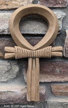 Load image into Gallery viewer, Egyptian Ankh artifact carving sculpture statue 12.125" www.NEO-MFG.com