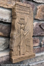 Load image into Gallery viewer, Babylonian Cyrus great four-winged genius Mesopotamia Pasargadae Sculptural relief carving www.Neo-Mfg.com Museum Reproduction 14"