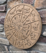Load image into Gallery viewer, Zodiac signs wall plaque relief sculpture www.NEO-MFG.com 17&quot;
