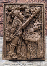 Load image into Gallery viewer, Aztec Mayan Yaxchilán Lintel 24 Sculpture 9.5" www.Neo-Mfg.com Plaque relief carving