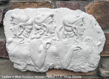 Load image into Gallery viewer, Ladies in Blue Knossos Minoan Palace Wall Plaque Sculpture Fragment 17.5" Museum Quality www.Neo-Mfg.com