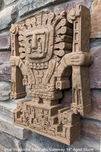 Load image into Gallery viewer, Inca Viracocha Tiwanaku Gateway sun Sculptural wall relief plaque 14" www.Neo-Mfg.com home decor