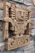 Load image into Gallery viewer, Inca Viracocha Tiwanaku Gateway sun Sculptural wall relief plaque 14" www.Neo-Mfg.com home decor