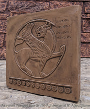 Load image into Gallery viewer, Assyrian Persian Winged lion Griffin Achaemenid Persepolis carvings Sculpture reproduction art 8" www.Neo-Mfg.com Museum Reproduction