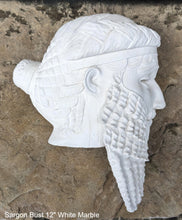 Load image into Gallery viewer, Assyrian king Sargon bust Carved Persian Sculpture Statue Sculpture Statue 12" www.Neo-Mfg.com Museum Replica no base