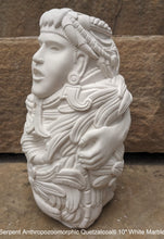 Load image into Gallery viewer, Serpent Anthropozoomorphic Quetzalcoaltl standing human form Aztec Maya Artifact Carved Sculpture Statue 10" www.Neo-Mfg.com