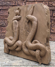 Load image into Gallery viewer, Egyptian Nehebkau & Wadjet 2 Serpents Artifact Carved Sculpture Statue 12" www.Neo-Mfg.com Museum reproduction