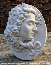 Load image into Gallery viewer, Medusa neoclassical cameo design Artifact Carved Sculpture Statue 10&quot; www.Neo-Mfg.com left or right face

