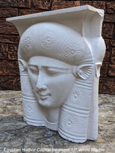 Load image into Gallery viewer, Egyptian Hathor Capital Relief fragment head bust wall plaque art Sculpture 12" www.Neo-Mfg.com Museum reproduction