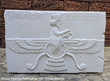 Load image into Gallery viewer, Assyrian Ahura Mazda Faravahar Persian Persepolis art Wall Sculpture 14" www.Neo-Mfg.com