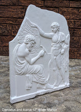 Load image into Gallery viewer, Roman Greek Daedalus and Icarus Stone Carving Sculpture Wall relief 12" www.Neo-Mfg.com museum reproduction