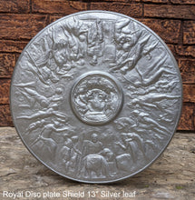 Load image into Gallery viewer, Roman Greek Royal disc Parthenon plate shield Sculptural wall relief plaque www.Neo-Mfg.com 13" museum reproduction