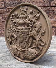 Load image into Gallery viewer, Coat Arms British lion & unicorn horse sculpture wall plaque www.NEO-MFG.com 9.5"