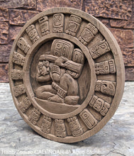 Load image into Gallery viewer, MAYAN AZTEC Haab Zodiac CALENDAR Sculptural wall relief plaque 8" www.Neo-Mfg.com